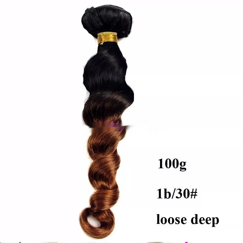 10A Ombre  loose deep wave Peruvian human virgin hair
